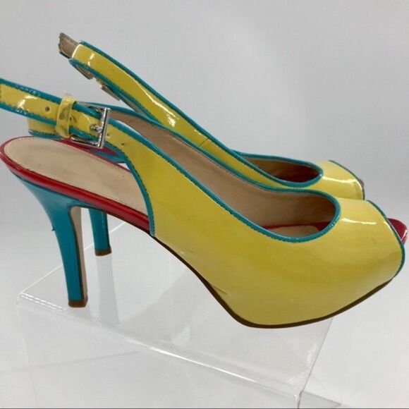 Glossy Marc Fisher Slingbacks sz 6.5 - Picture 1 of 11